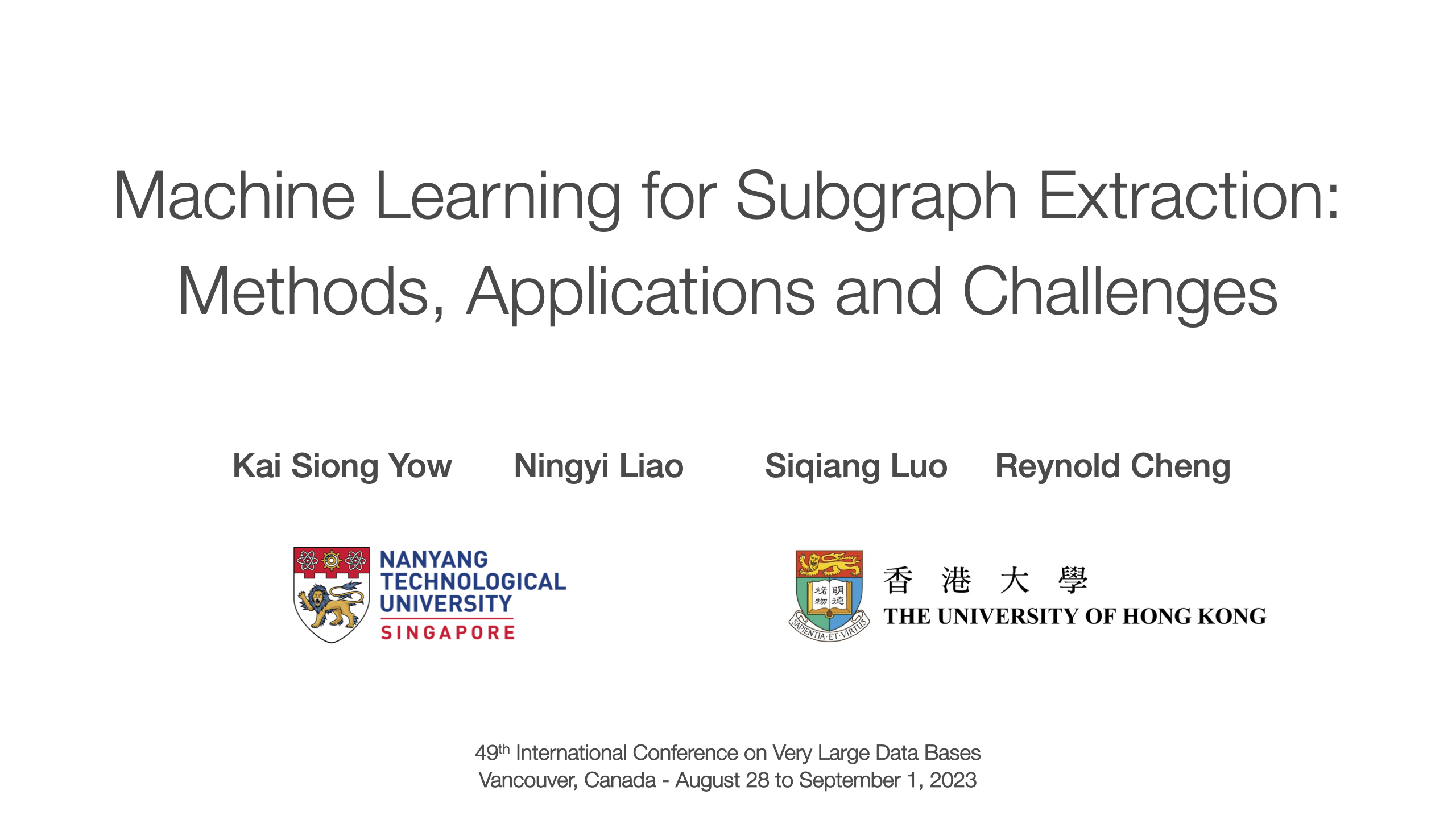 Machine Learning for Subgraph Extraction: Methods, Applications and ...